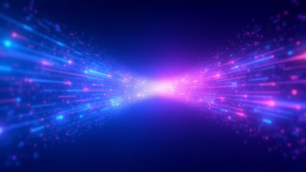 Abstract futuristic motion art visualizing digital transitions and AI fusion